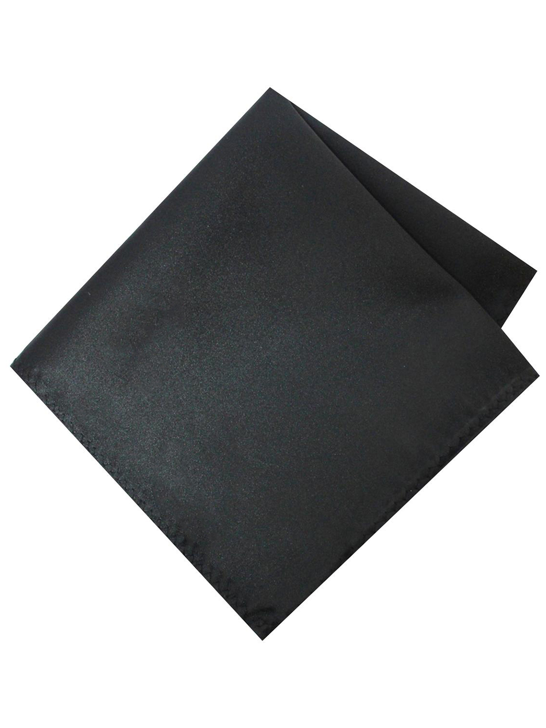 Men's Black Solid Pocket Square